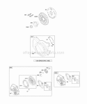 Blower Housing Flywheel Rewind Starter Diagram and Parts List for 1572  MTD Lawn Mower
